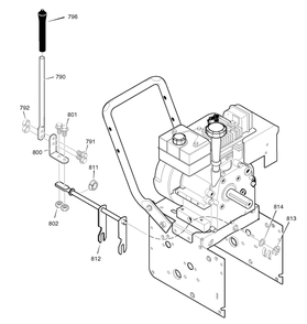 Shift Yoke (1741697) Diagram and Parts List for 1695731 2009 Briggs and Stratton Snow Blower